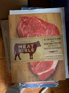 Source Unknown Meat Bible Cookbook - Red, Brown, Tan Cover